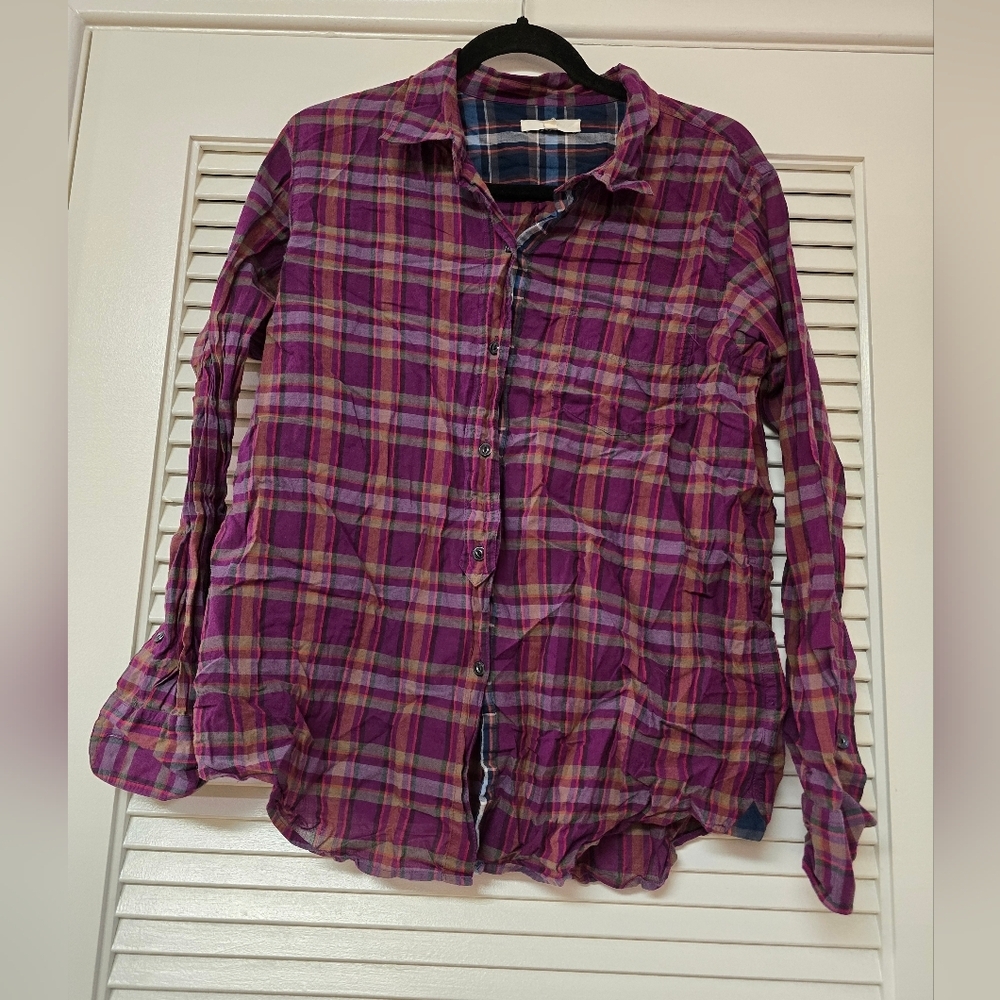 Eliot - Plaid Casual Lightweight 100% Cotton Long-Sleeve Button Shirt